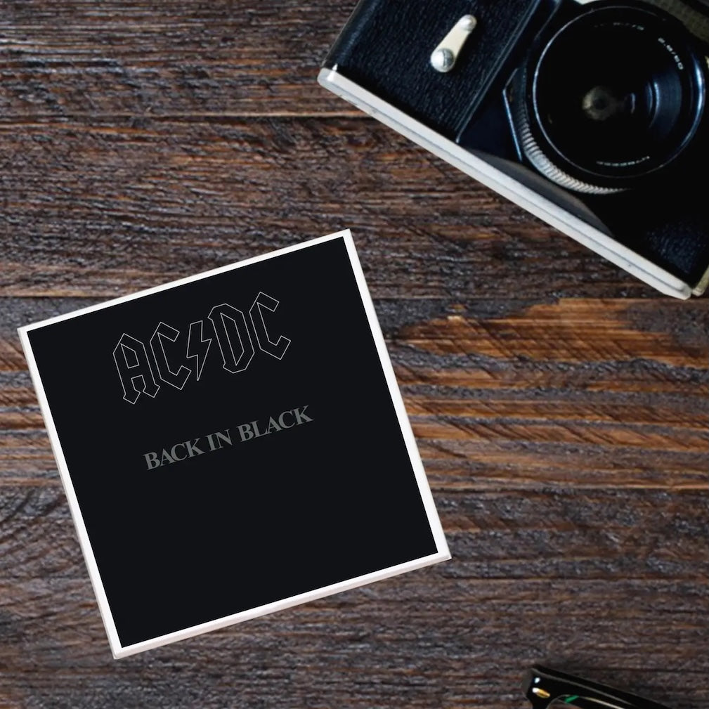 AC/DC | Back In Black | Ceramic Album Cover Coaster