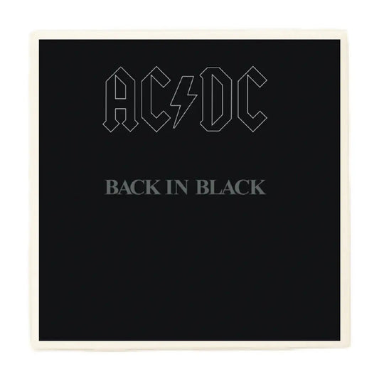 AC/DC | Back In Black | Ceramic Album Cover Coaster