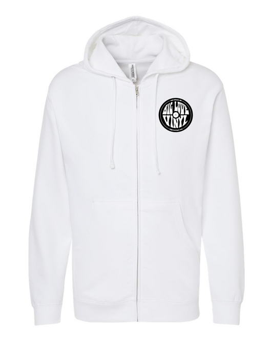 Big Love Vinyl Unisex Midweight Full-Zip Hooded Sweatshirt with B&W Logo - SS4500Z